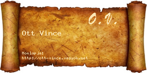 Ott Vince névjegykártya