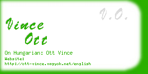 vince ott business card